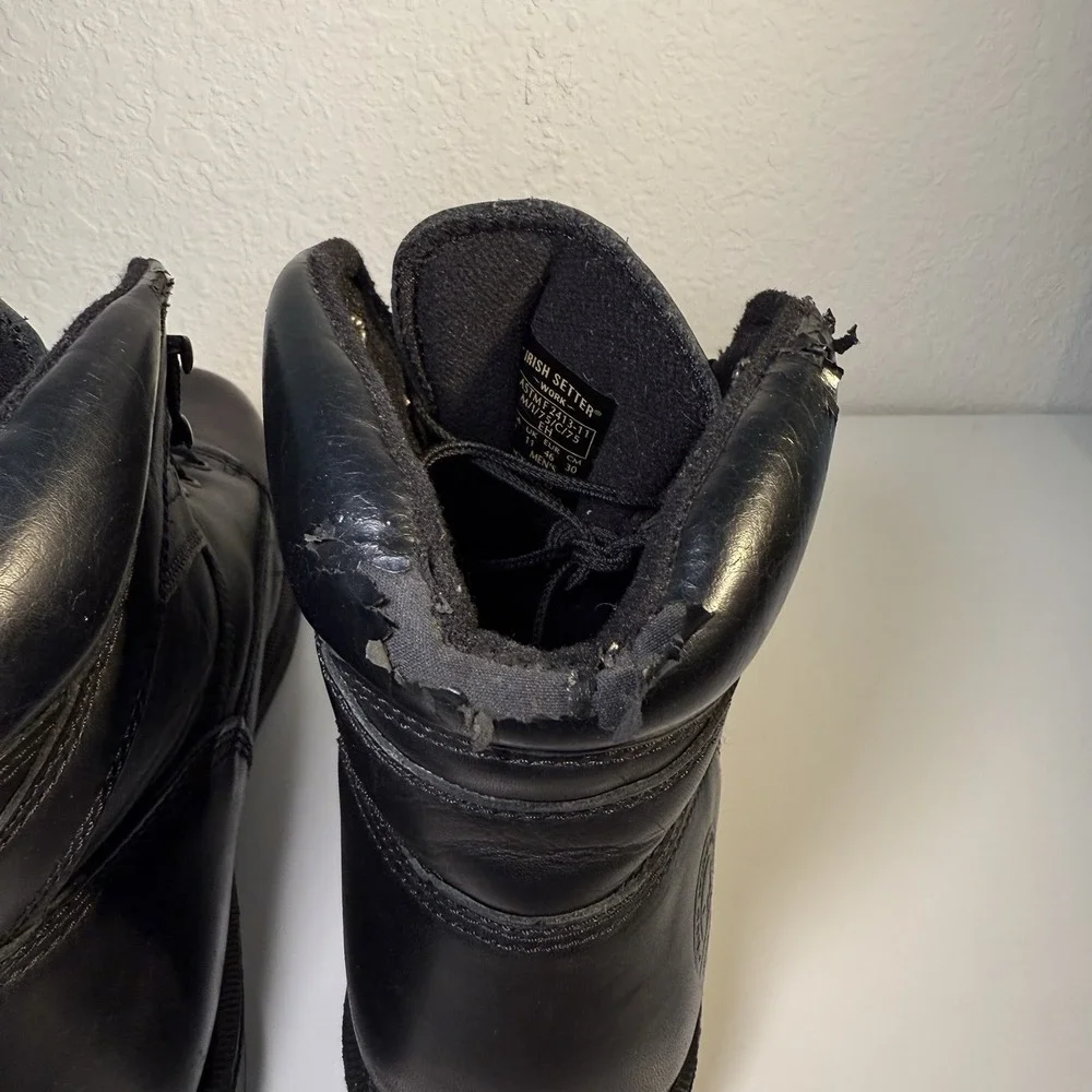 Irish‎ Setter 83626 Farmington Black Leather Steel Toe Work Mens Boots Size 12